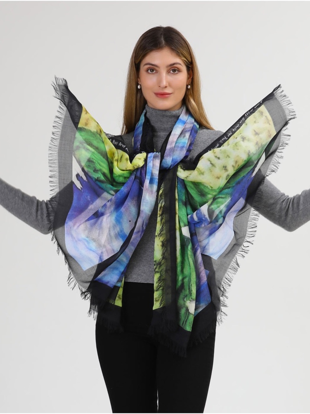 NWOT Love’s Pure Light Hand-Painted Heirloom Scarf